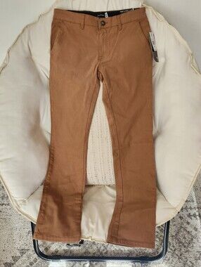 Boy's Chino Volcom Pants in Brown - Classic Everyday Style